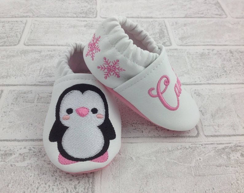 Scarpine ecopelle Pinguino personalizzate con nome 