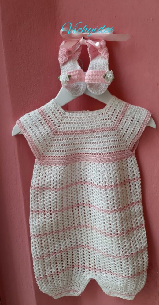 Pagliaccetto Rosa con sandalini