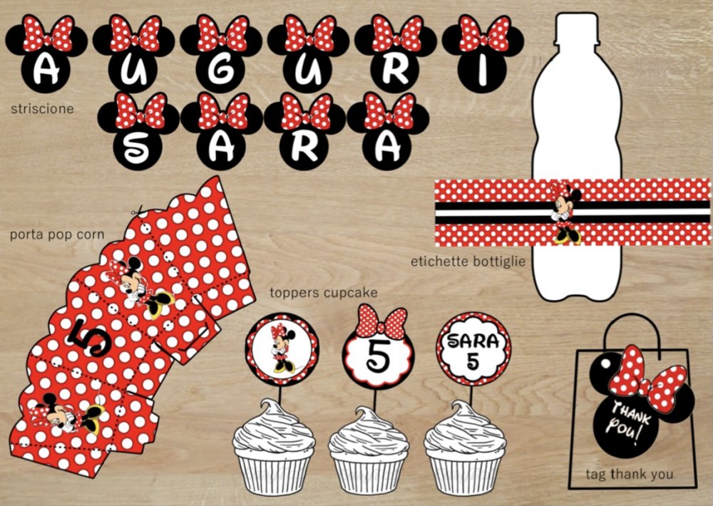 Kit personalizzabile digitale per compleanno a tema