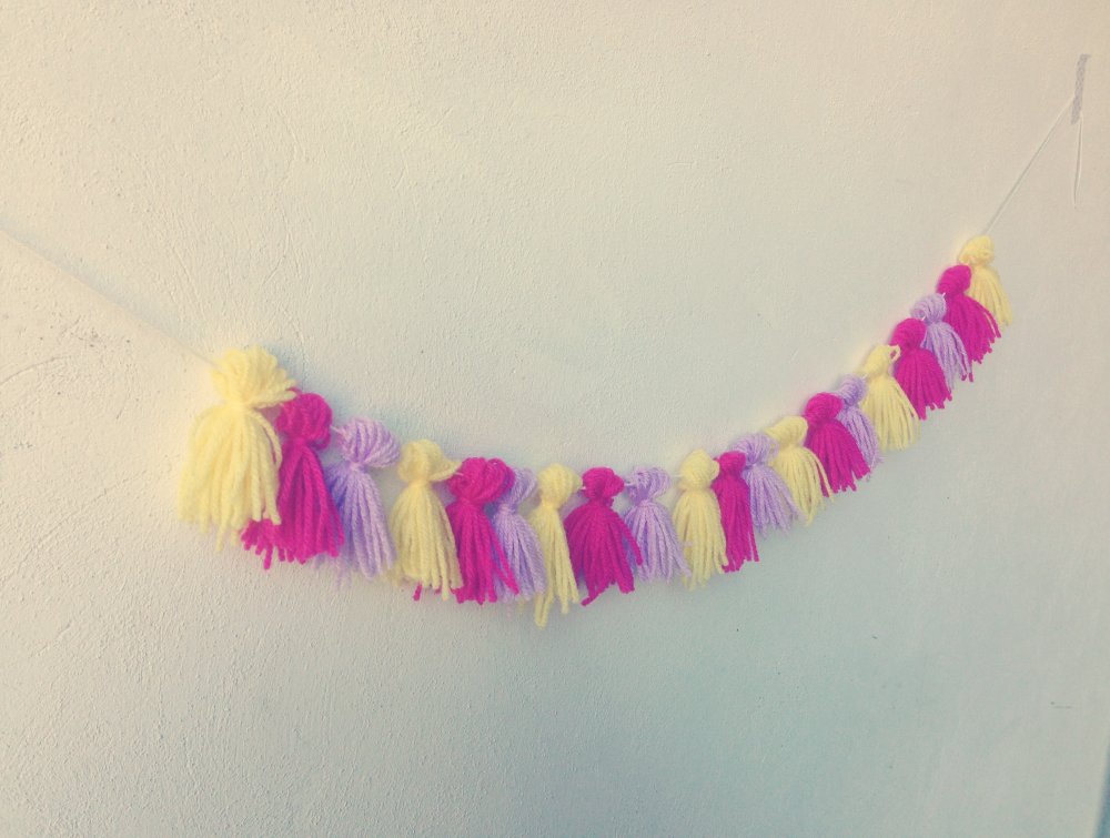 Wool tassel garland