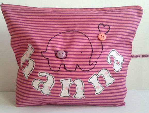 Astuccio porta pannolini per i beb o porta cambio, simpatico elefantino di buona fortuna, multiuso, idea regalo nascita