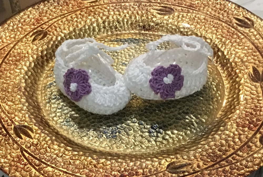Scarpette  in cotone bianco