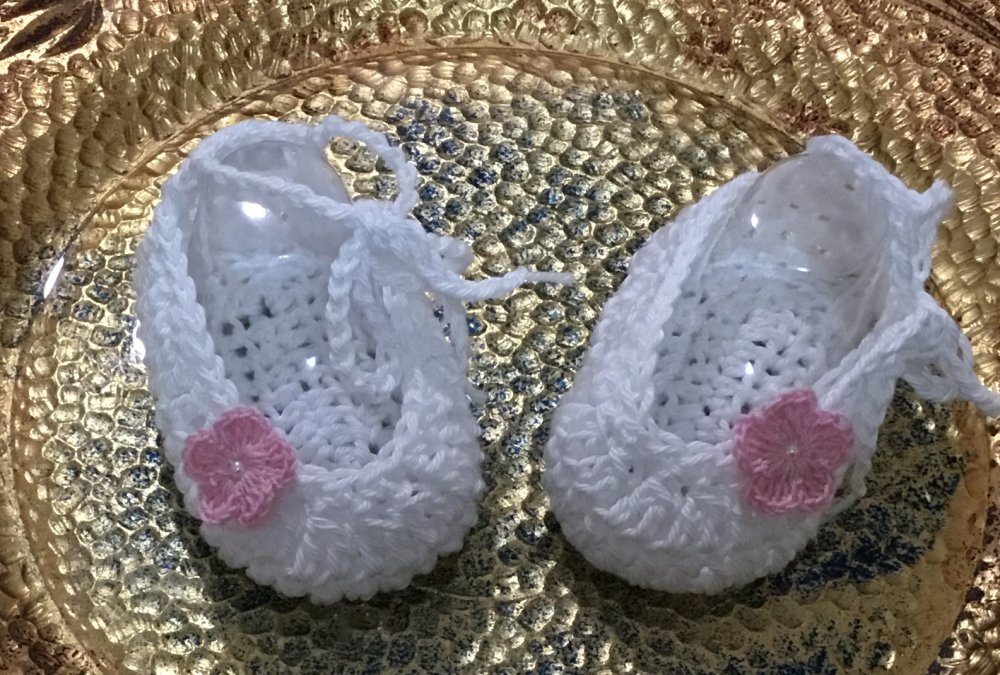 Scarpette  in cotone bianco
