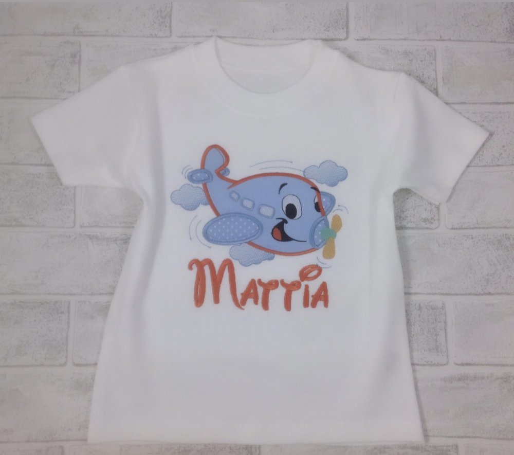 T-shirt Aereo in cotone personalizzata - ricamata 