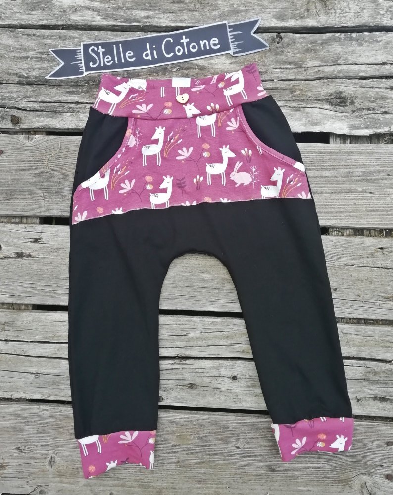 Pantaloni modello harem 2-3  anni cerbiatti