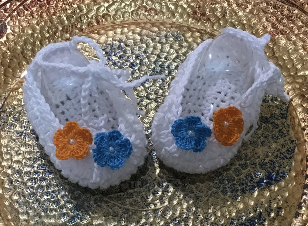 Scarpette  in cotone bianco