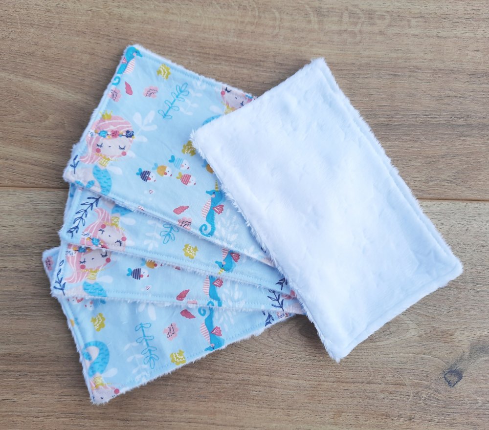 Set di salviette lavabili per il cambio pannolino o per il bagnetto 