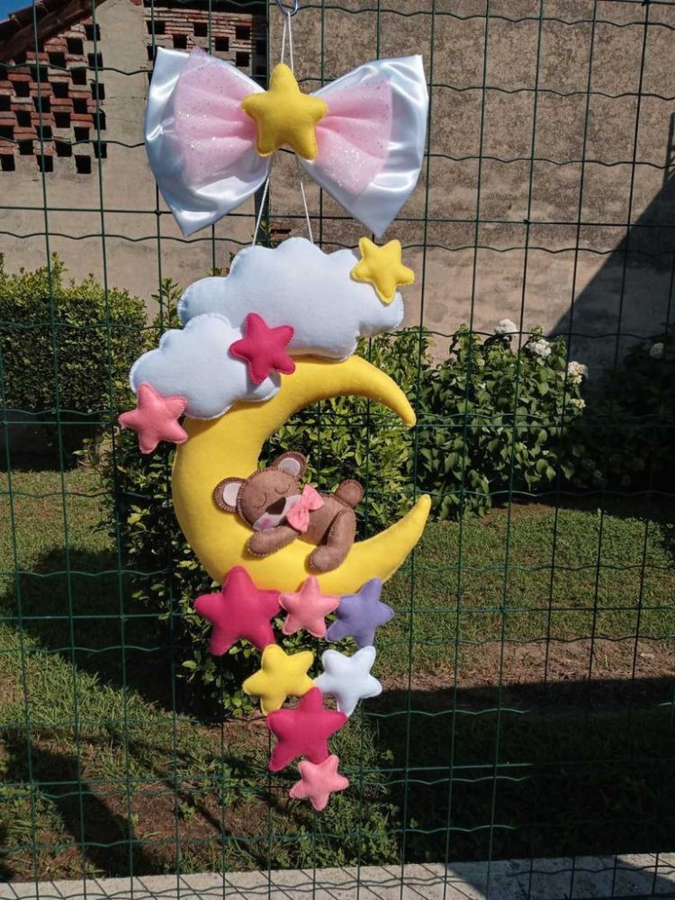 Fiocco nascita...orsetta sulla luna
