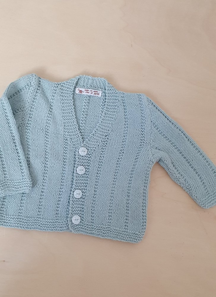 Maglia cardigan bimbo in puro cotone 