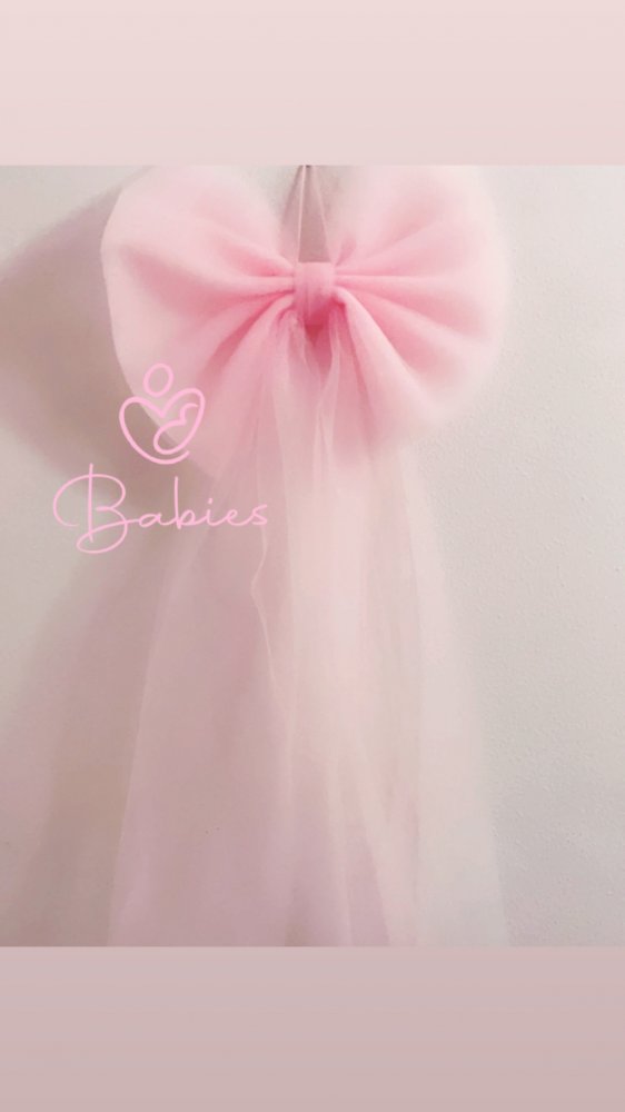 Fiocco nascita tulle