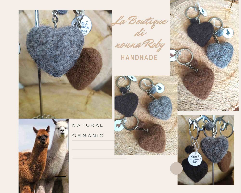 Cuore di Alpaca portachiavi