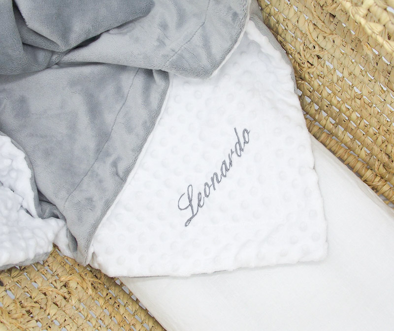 Copertina personalizzata in minky pile