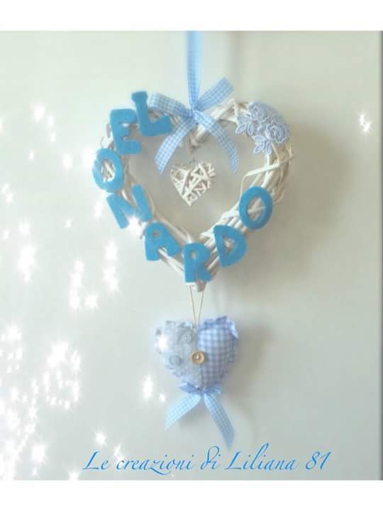 Fiocco nascita stile shabby