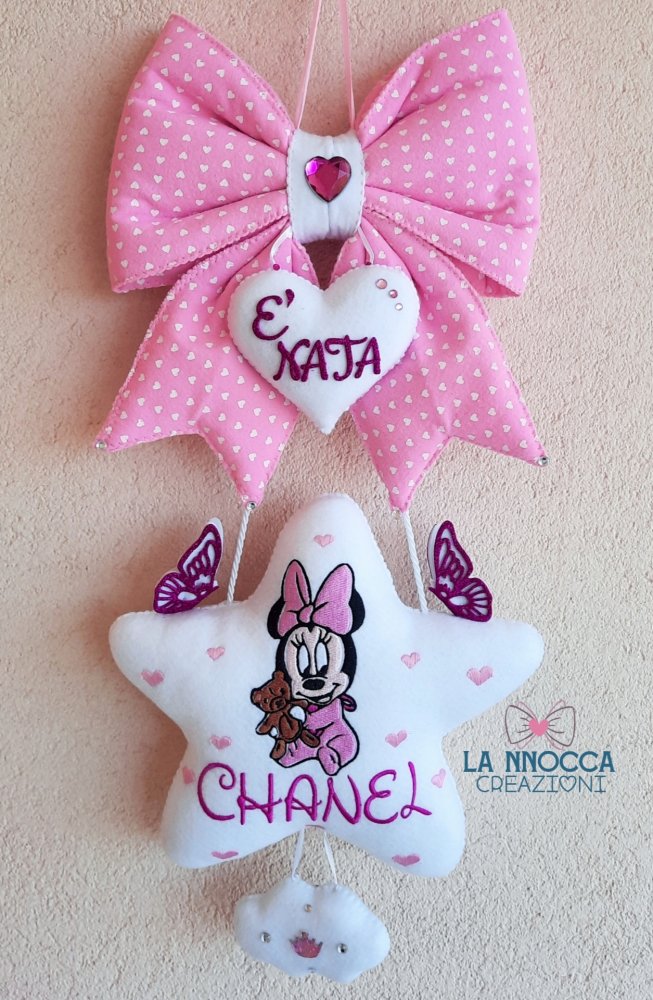 Fiocco nascita Baby Minnie