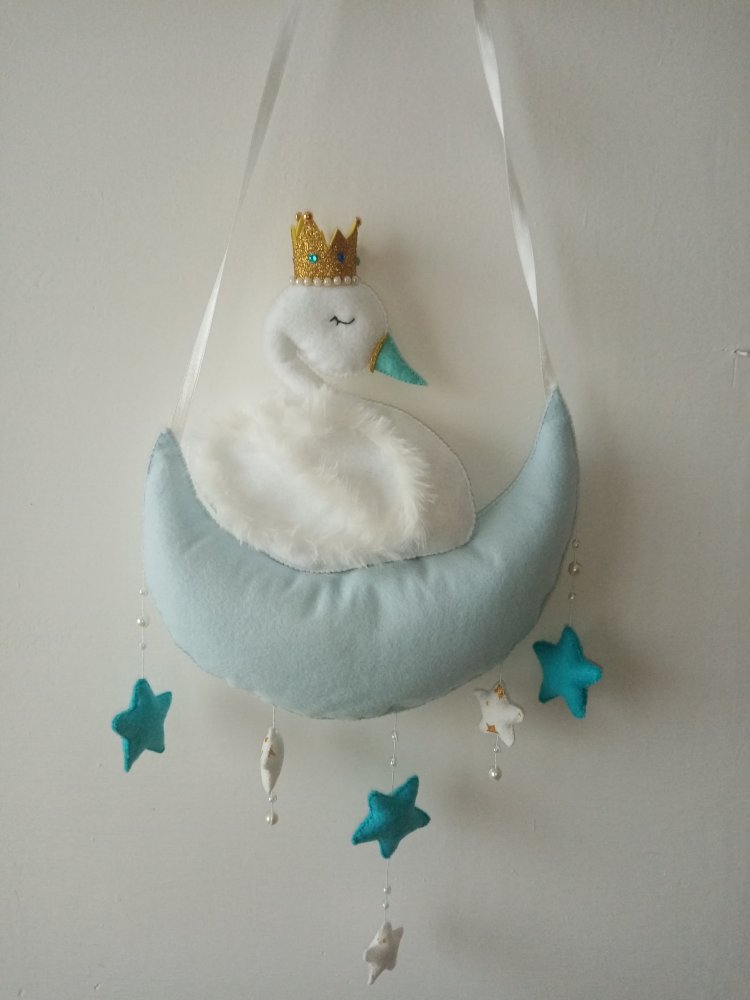 Fiocco nascita bimbo con cigno