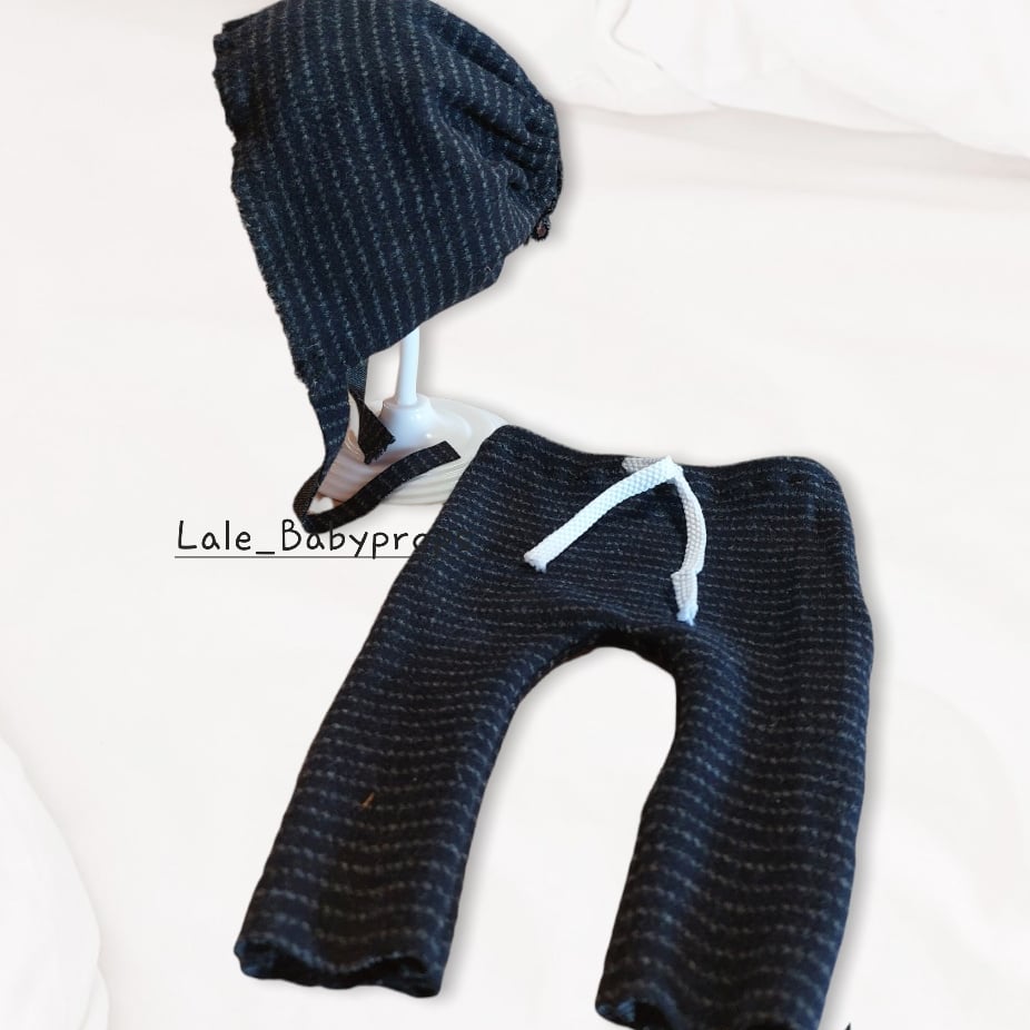 Set new born pantalone e cuffietta