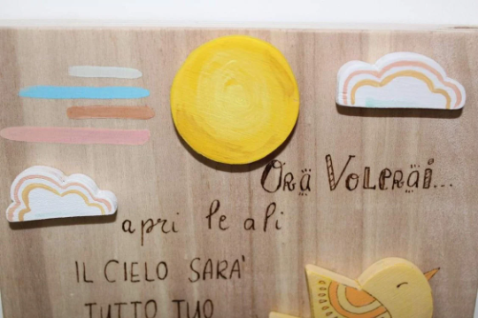 Quadretto nascita | decorazione da tavolo | decorazione da parete
