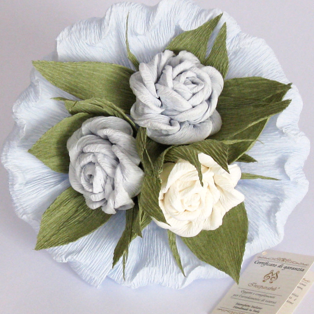 Bouquet nascita - Baby bouquet  azzurro-celeste