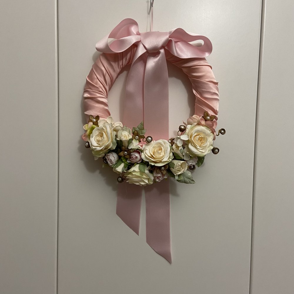 Ghirlanda delle rose fatta a mano per bambina