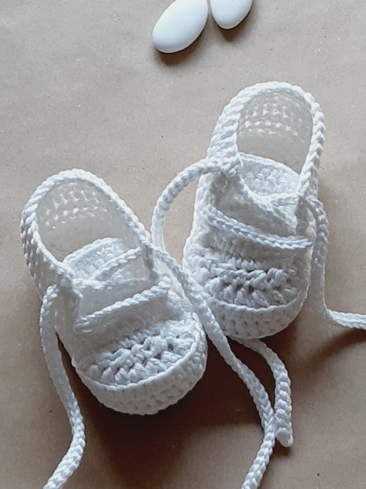 Scarpine bianche per Battesimo  neonato/bambino - Battesimo - Enea