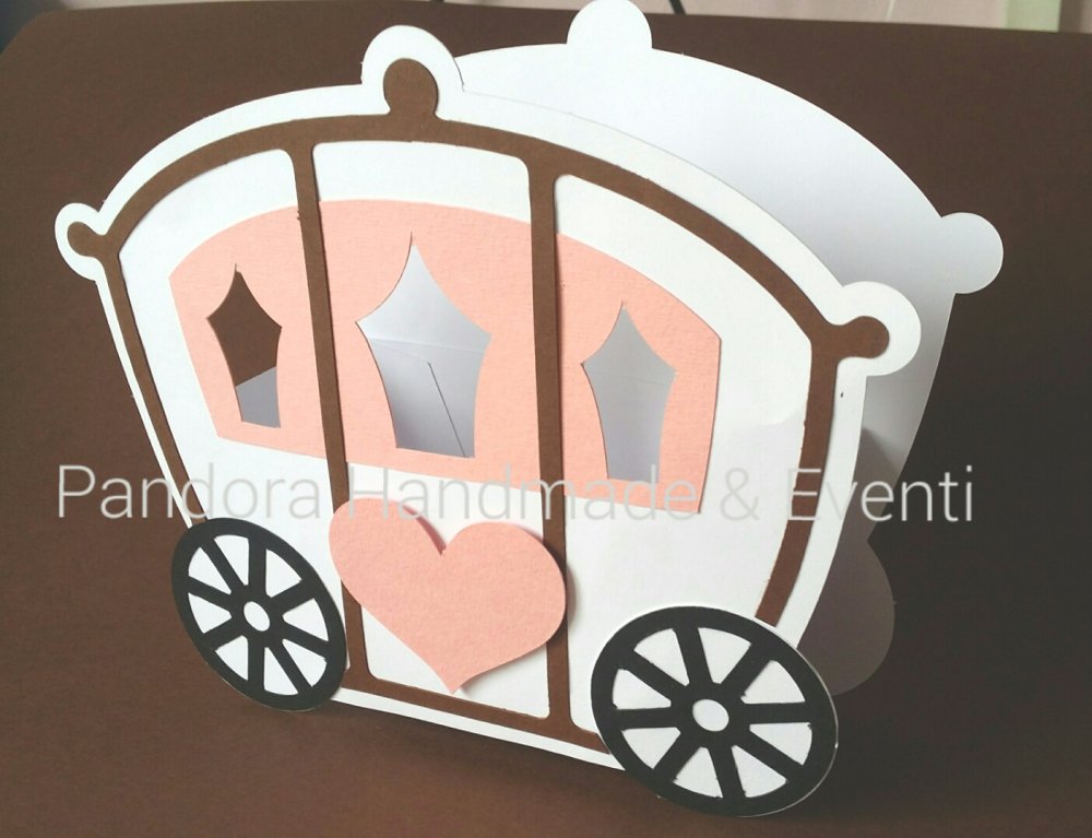 Cestino Carrozza delle Principesse per feste, battesimi...