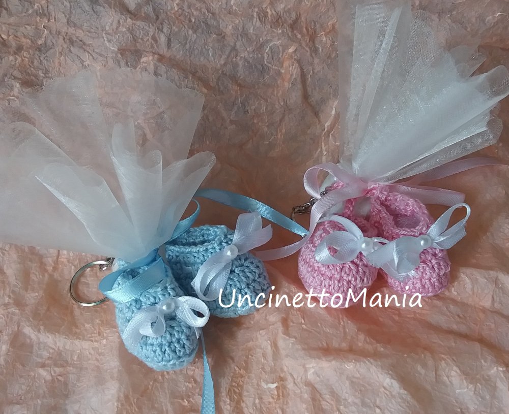 Scarpine confettata segnaposto nascita