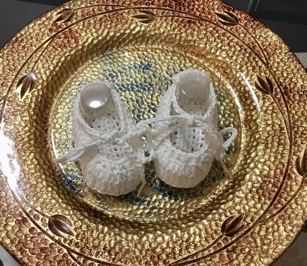 Scarpette  baby panna in lana