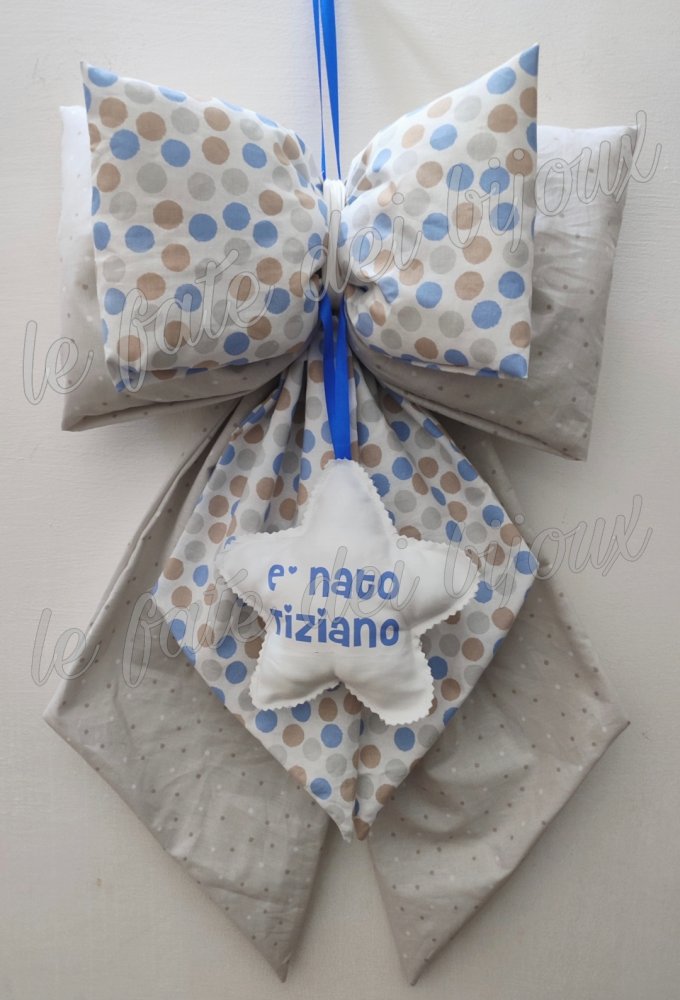 Fiocco nascita con stellina 