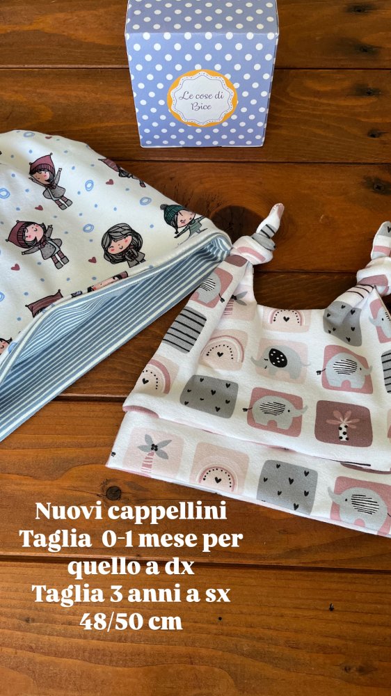 Pronta consegna - cappellino Nodino taglia neonato