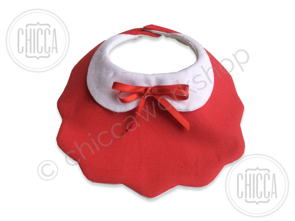 Bavaglino a Smerlo 100% cotone  Assorbente  Personalizzabile