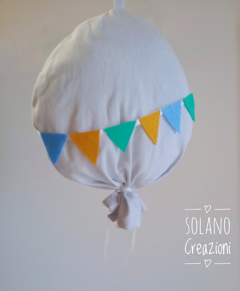  Cuscino a Forma di Mongolfiera Decorativo Azzurro