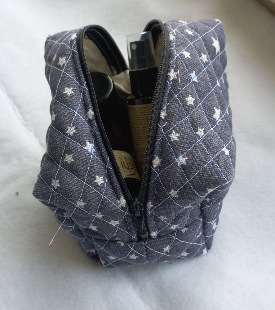 pochette da borsa cosmetica con cerniera  in tela trousse trucchi 