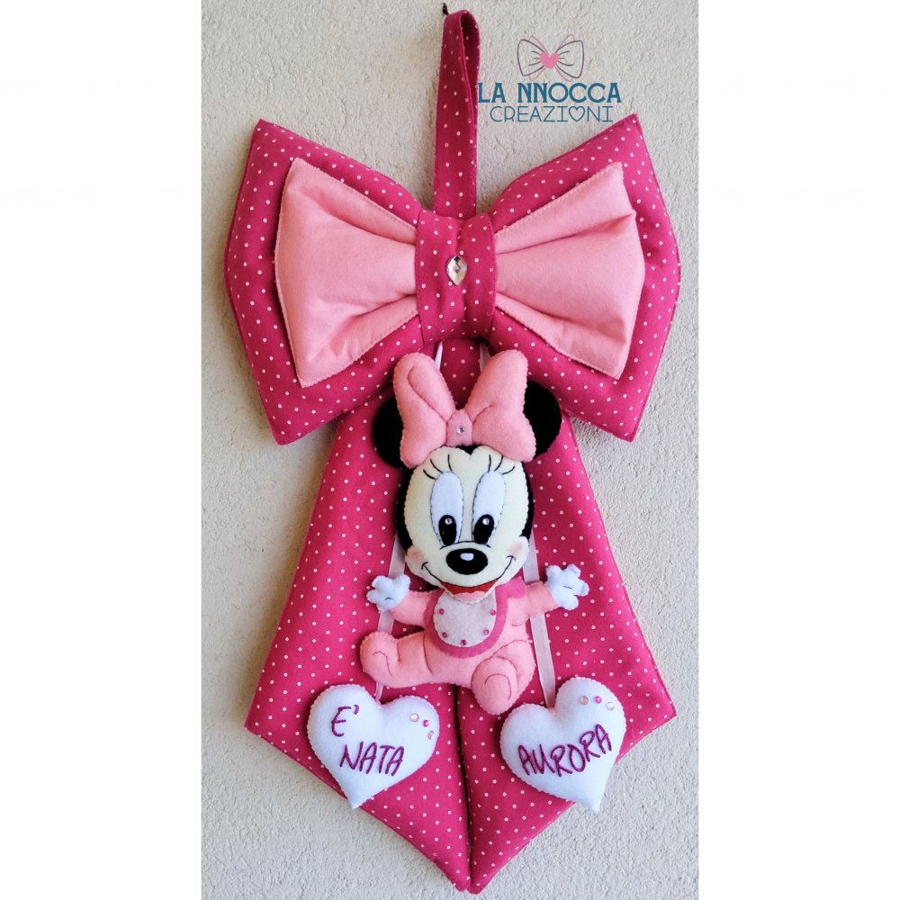 Fiocco nascita baby Minnie Topolina
