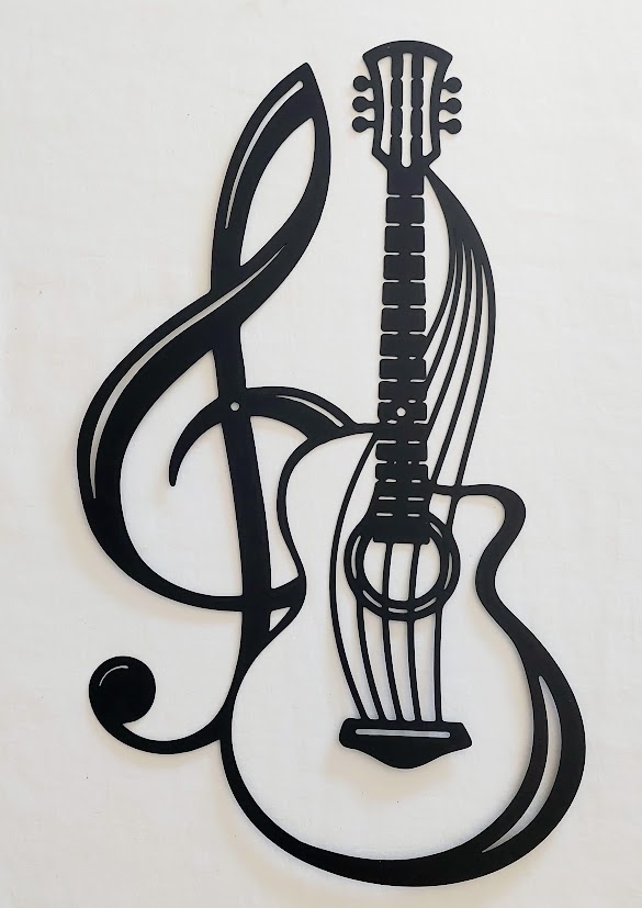 Placca chitarra e chiave di violino