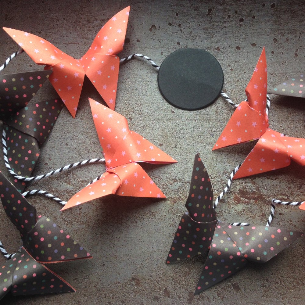 Ghirlanda di farfalle origami