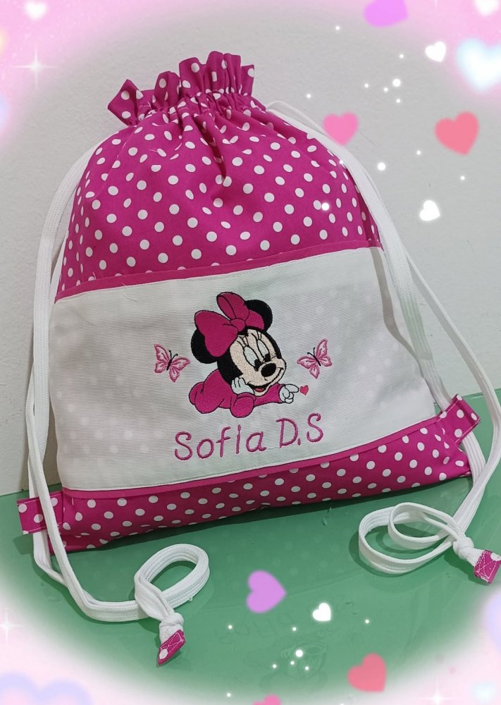 Sacco porta cambio  personalizzato  in puro cotone a fantasia 