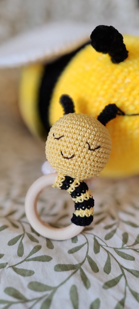 Buzzy e Honey  ape peluche con sonaglino