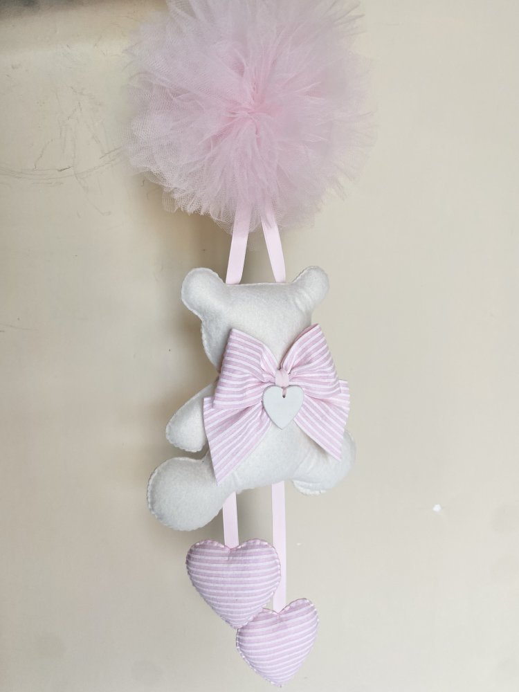 Fiocco rosa ponpon