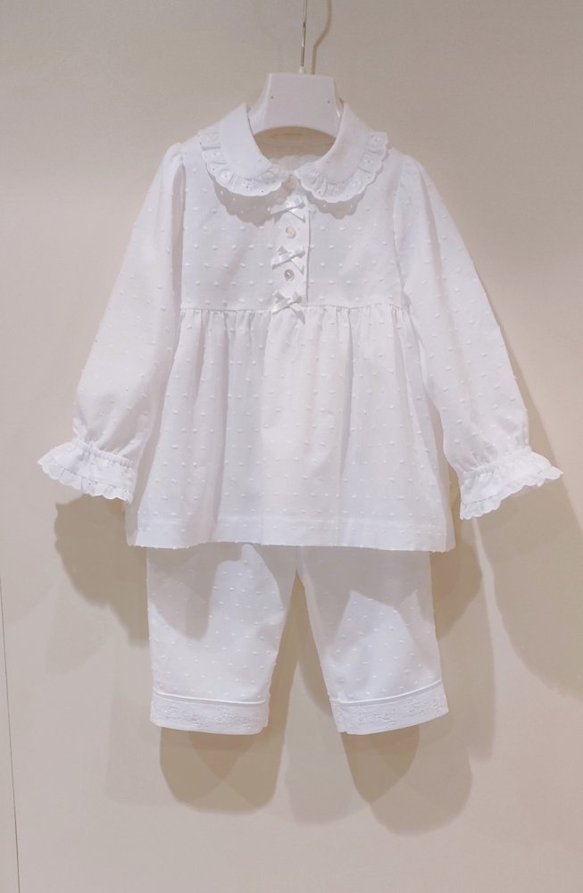 Pigiama bianco per bimba