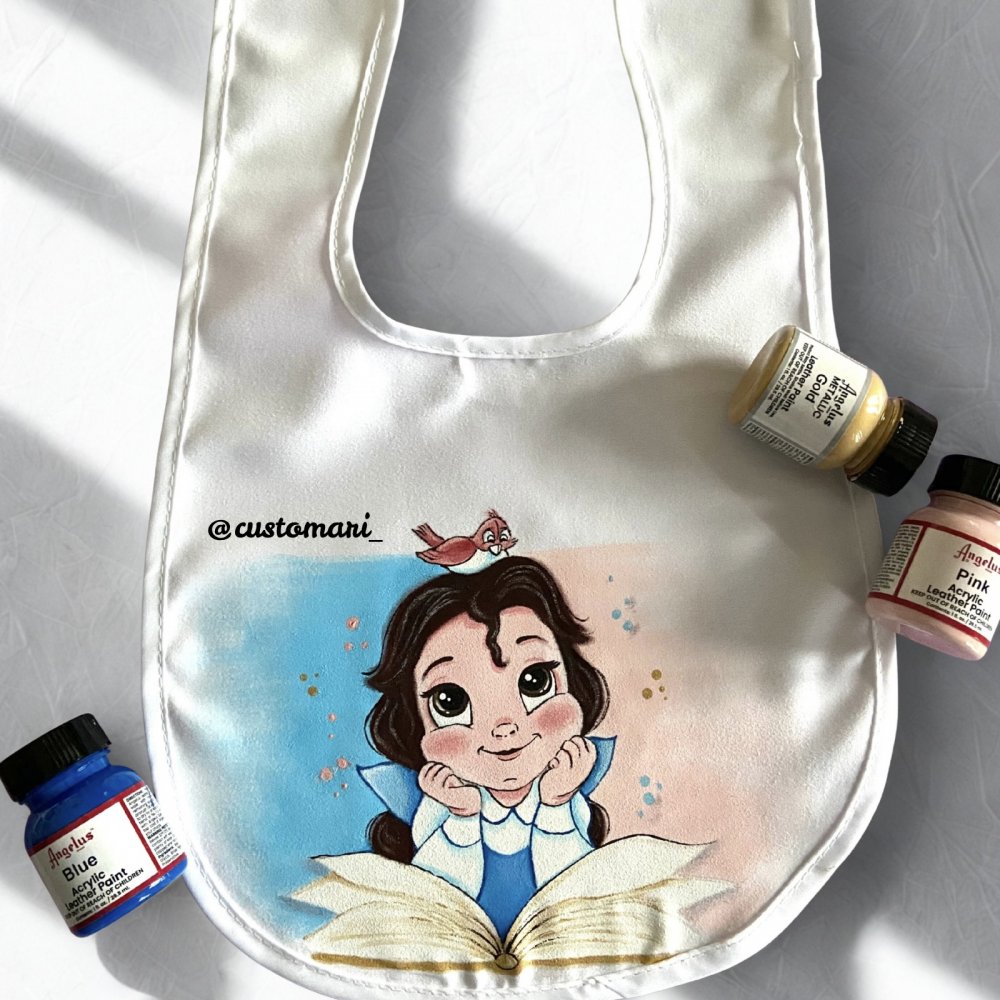 Bavaglino dipinto a mano | Principessa Belle