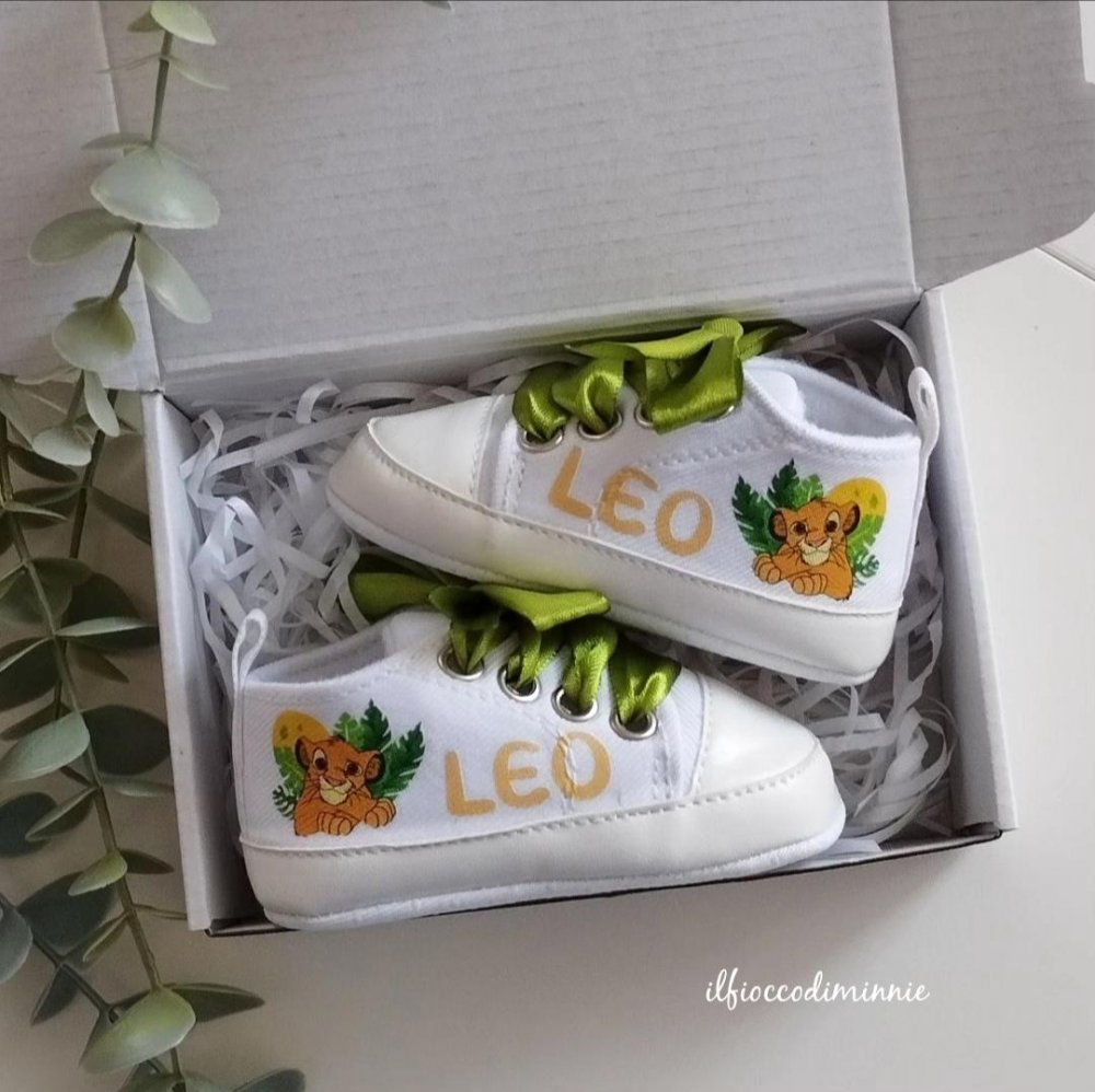 Scarpine con stampa, scarpette personalizzate, scarpine da culla per neonati
