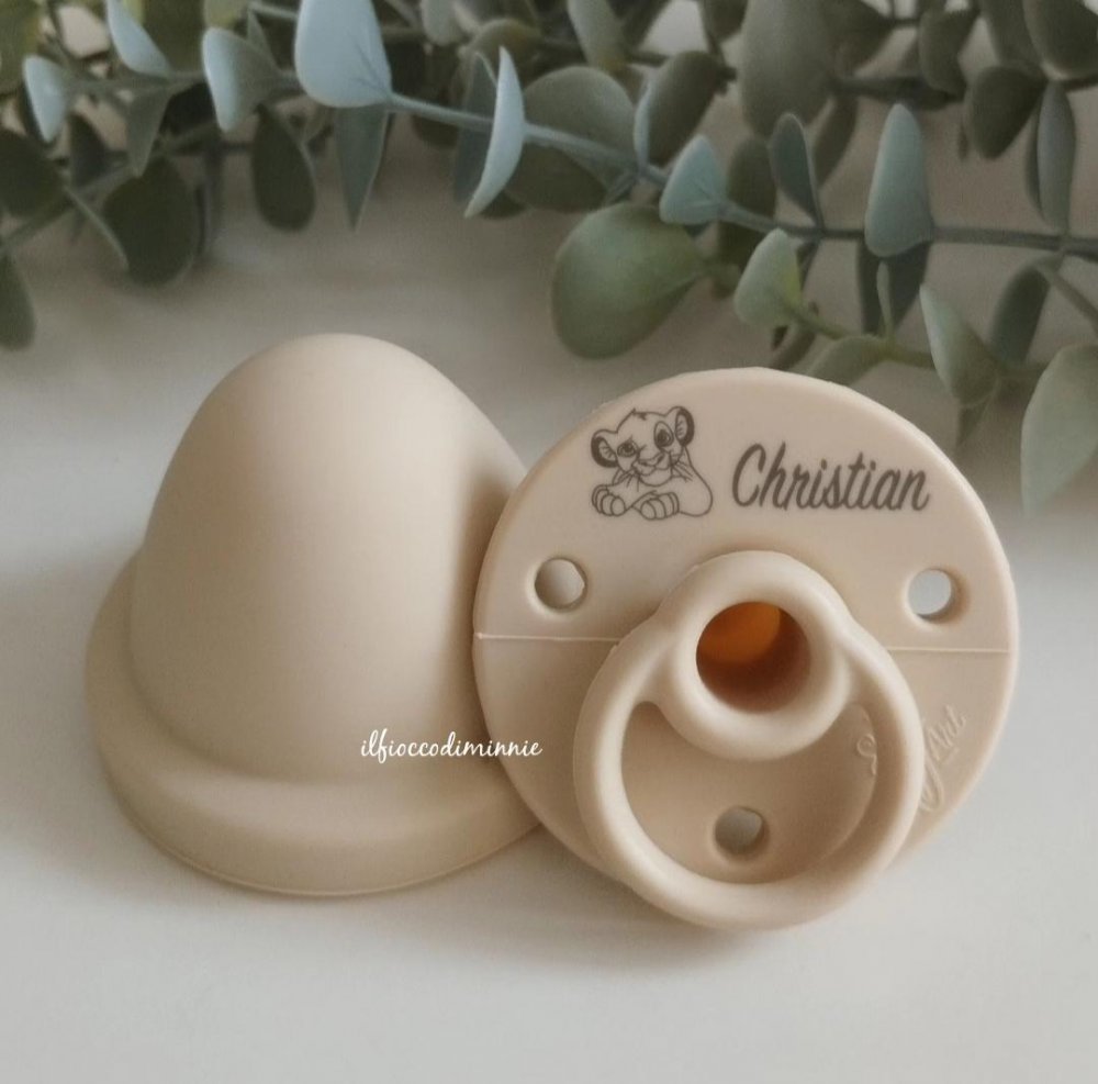Ciuccio in silicone alimentare personalizzabile con nome e immagine, succhietto neonati personalizzato