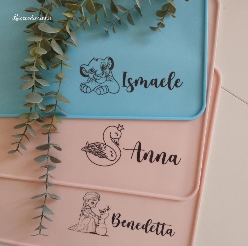 Tovaglietta in silicone alimentare personalizzabile con nome e immagine