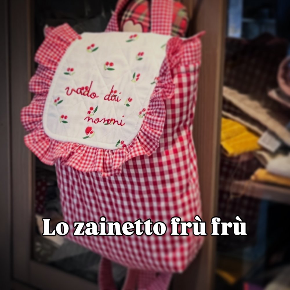 PRONTA CONSEGNA - Zainetto �vado dai nonni�