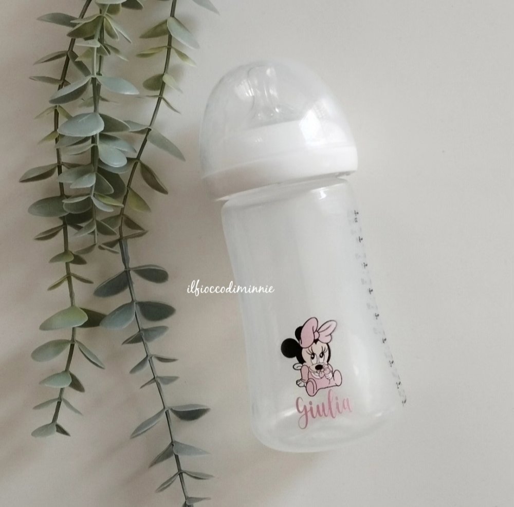 Biberon personalizzabile con nome e immagine, biberon neonati personalizzato