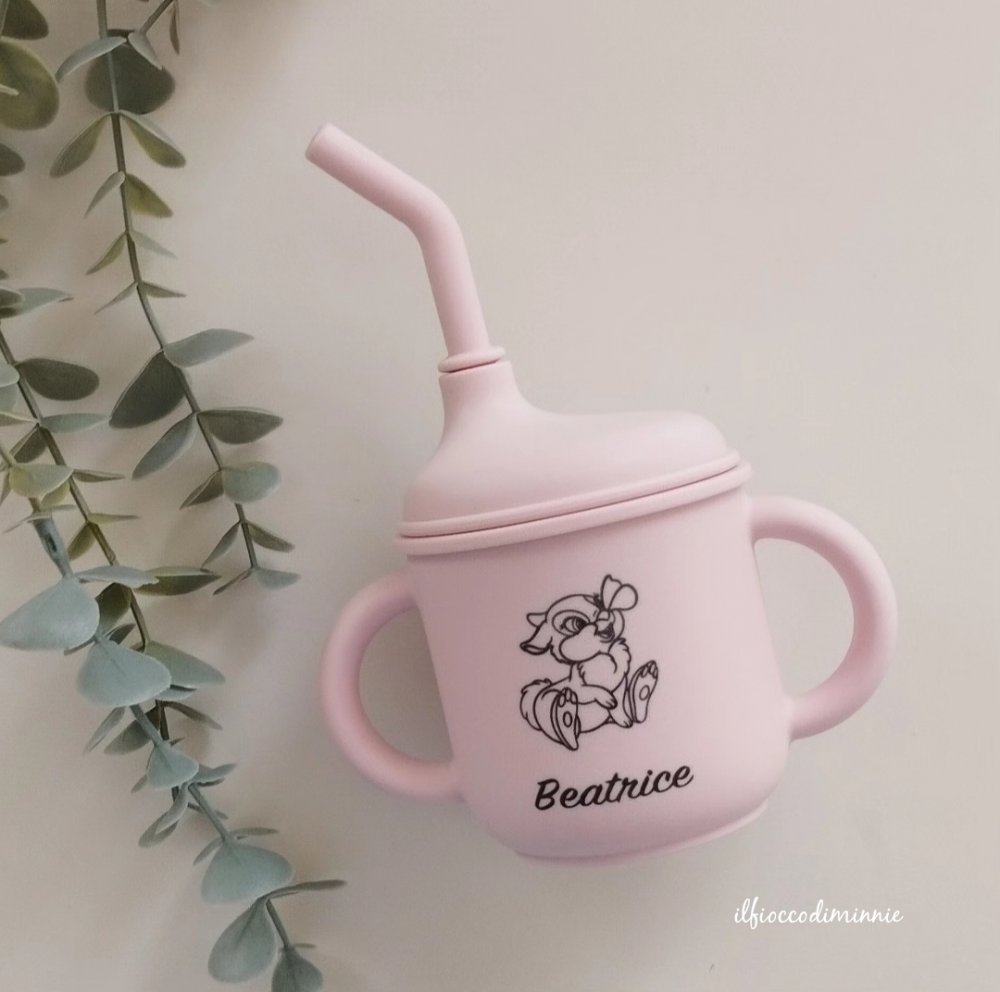 Tazza in silicone ROSA BOROTALCO personalizzabile con nome e immagine