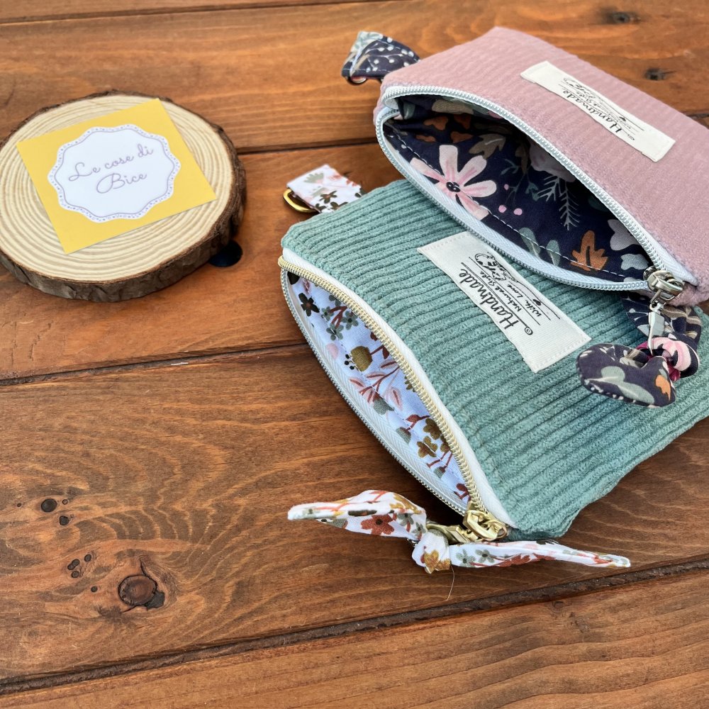 PRONTA CONSEGNA - Porta monete/fogli in velluto