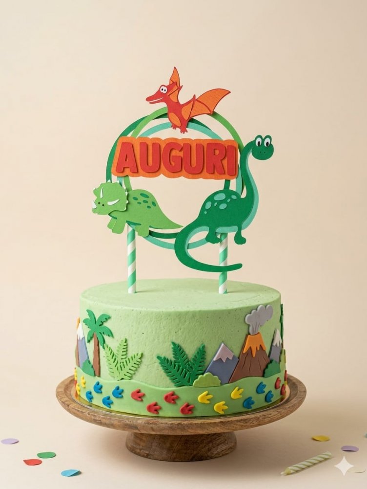 Cake topper dinosauri