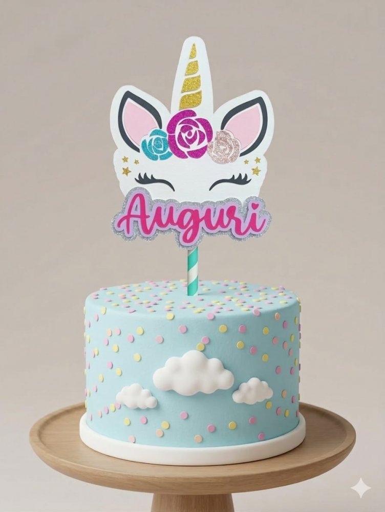 Cake topper unicorno