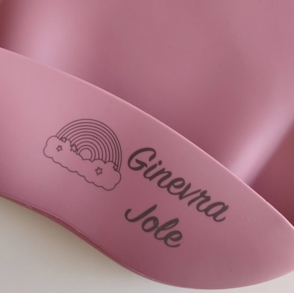 Bavaglino BASIC in silicone, colorazione BLUSH, personalizzato